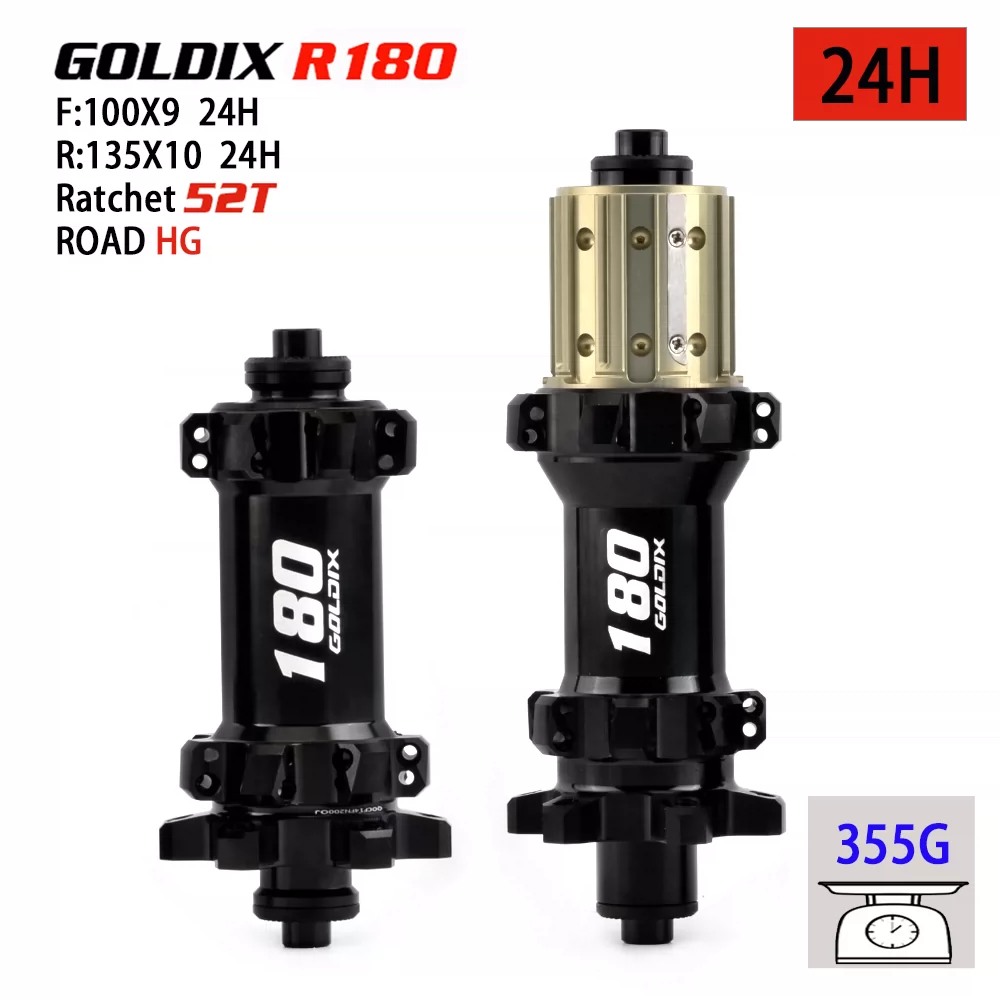 Bộ Hub GOLDIX R180 Ratchet EXP 52T – 24 Lỗ - Phanh Đĩa 6 Ốc