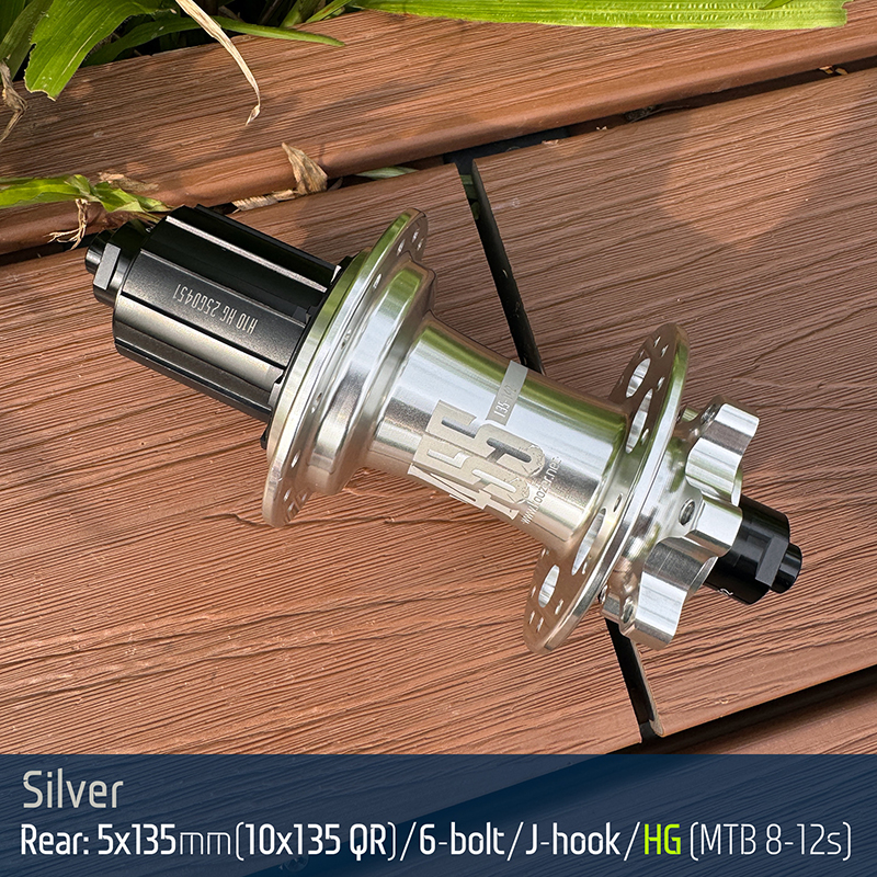Bộ Hub KOOZER 455 32 Lỗ - Phanh Đĩa 6 Ốc - Tăm Móc - Màu Bạc