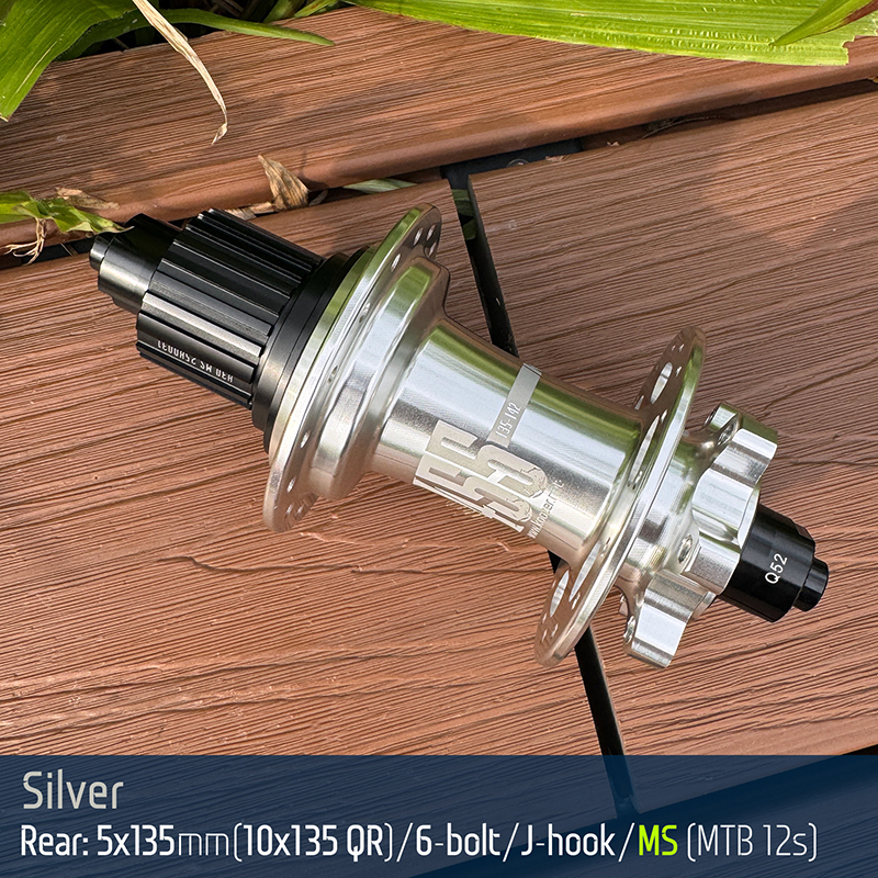 Bộ Hub KOOZER 455 32 Lỗ - Phanh Đĩa 6 Ốc - Tăm Móc - Màu Bạc