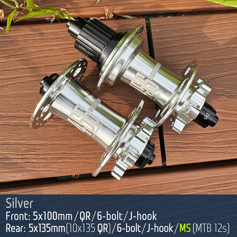 Bộ Hub KOOZER 455 32 Lỗ - Phanh Đĩa 6 Ốc - Tăm Móc - Màu Bạc