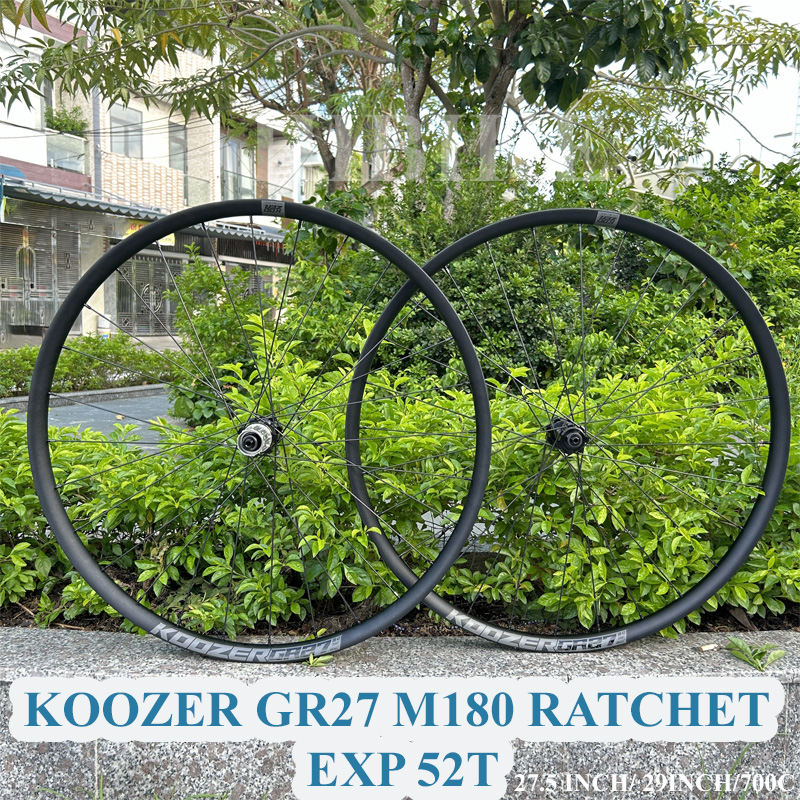 Bộ Vành Nhôm 27.5/29inch và 700C KOOZER GR27 M180 Ratchet EXP 52T - Phanh Đĩa CL