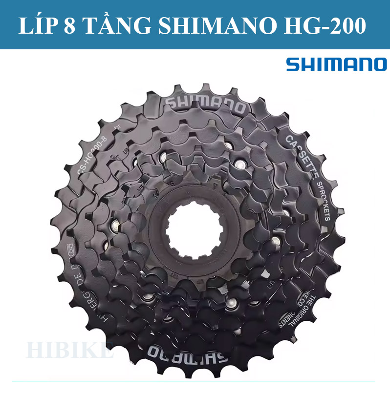 Líp Xe Đạp 8 Tầng SHIMANO CS HG200 8 12-32T