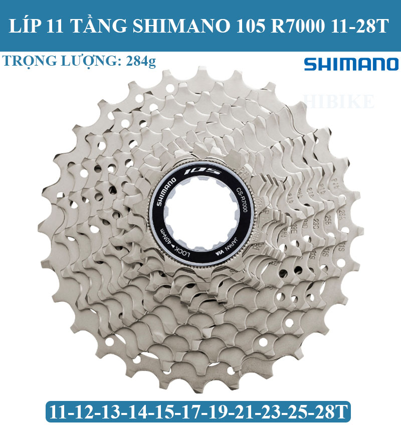 Líp Xe Đạp 11 Tầng SHIMANO 105 R7000 (HG700)