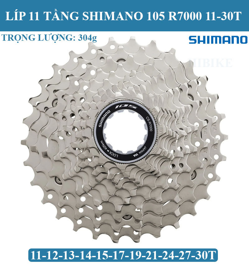 Líp Xe Đạp 11 Tầng SHIMANO 105 R7000 (HG700)