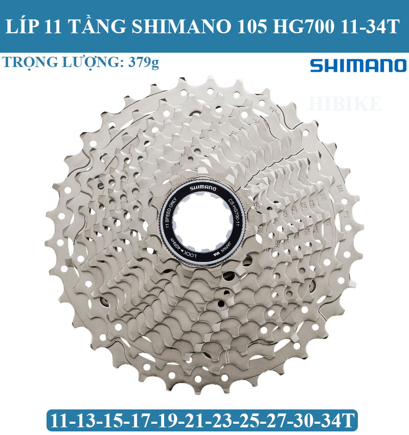 Líp Xe Đạp 11 Tầng SHIMANO 105 R7000 (HG700)