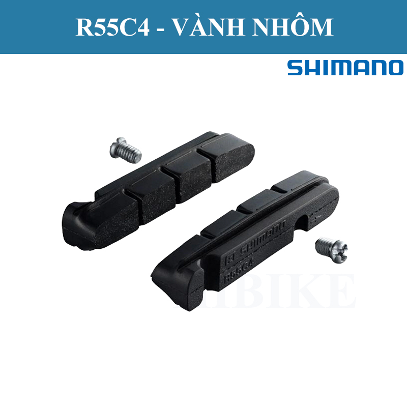 Bộ Má Phanh V SHIMANO R55C4 Nhôm Và Carbon