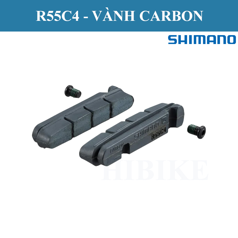 Bộ Má Phanh V SHIMANO R55C4 Nhôm Và Carbon