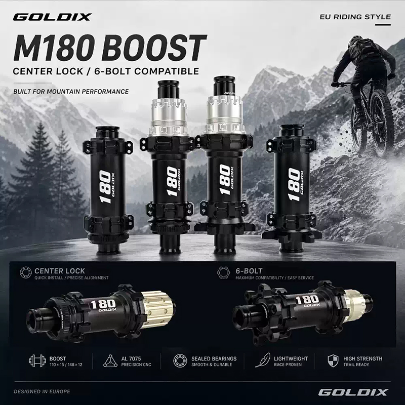Bộ Hub GOLDIX M180 BOOST Ratchet 60T – 28 Lỗ - Phanh Đĩa 6 Ốc