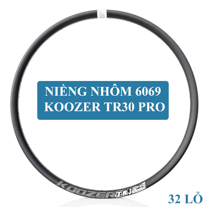 Niềng Nhôm 6069 Xe Đạp KOOZER TR30 PRO 32 Lỗ - Phanh Đĩa