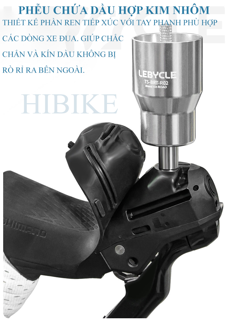 Phễu Nhôm Bơm Dầu Phanh Shimano LEBYCLE
