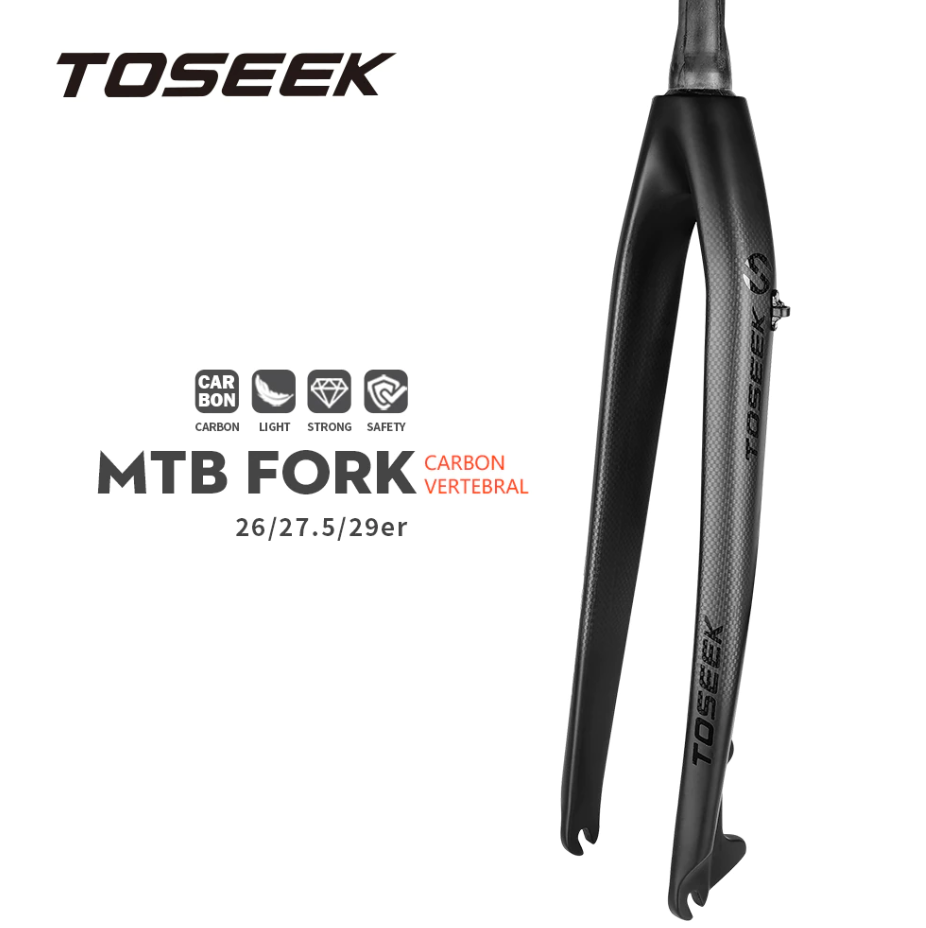 Phuộc Đơ Xe Đạp MTB CARBON TOSEEK – Phanh Đĩa - Cổ Nở 39.8mm