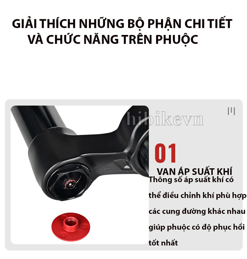 Phuộc Hơi Xe Đạp MTB NANLIO 26/ 27.5 / 29 Inch – Phanh Đĩa