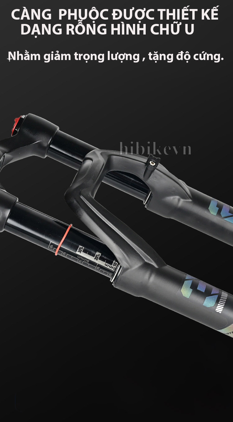 Phuộc Hơi Xe Đạp MTB NANLIO 26/ 27.5 / 29 Inch – Phanh Đĩa