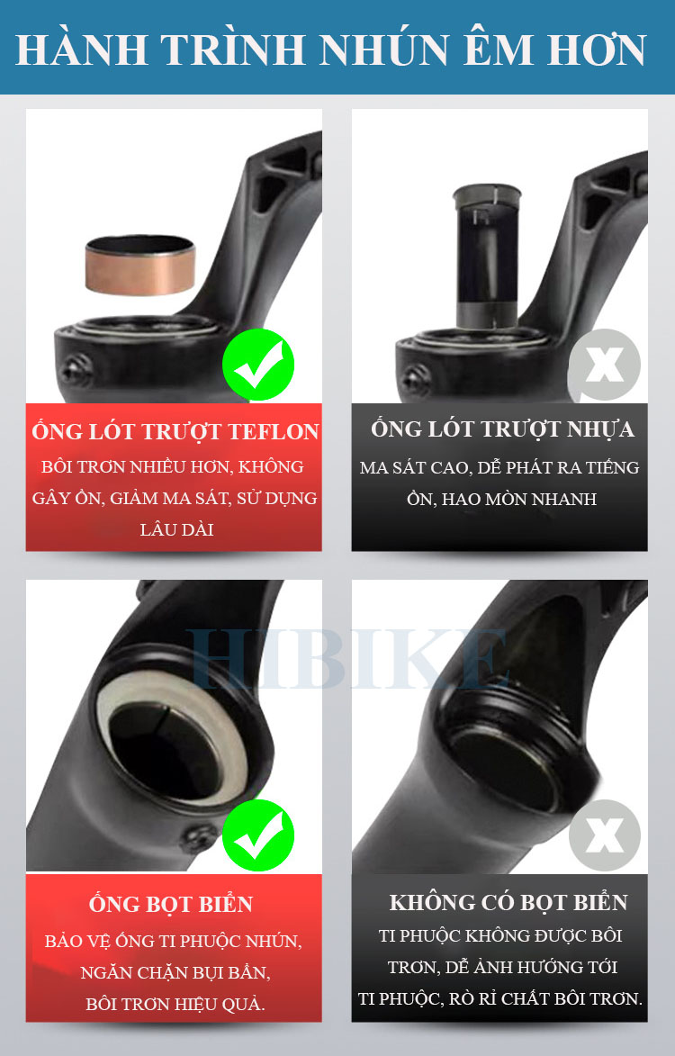 Phuộc Hơi Xe Đạp MTB NANLIO X9 PRO 26/27.5/29 Inch