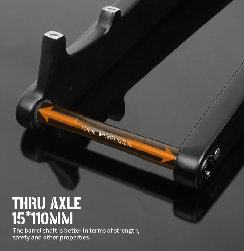Phuộc Đơ Xe Đạp MTB CARBON TOSEEK M40 BOOST - Cổ Nở 39.8mm