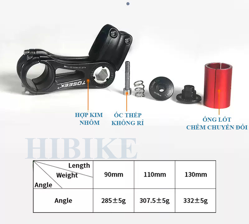 Pô Tăng Xe Đạp Nhôm Gật Gù TOSEEK ST004
