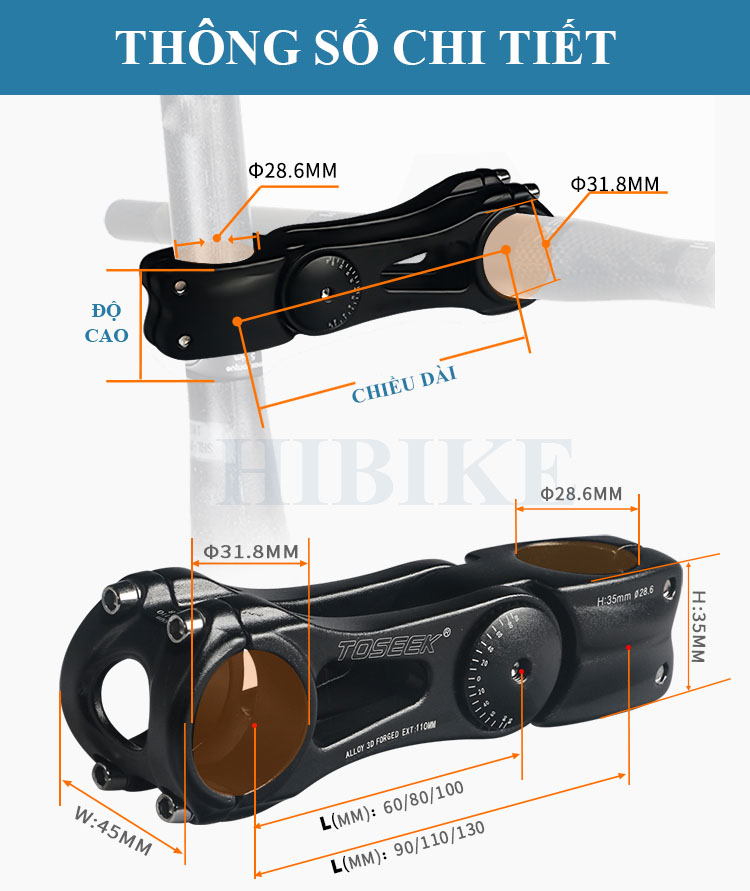 Pô Tăng Xe Đạp Nhôm Gật Gù TOSEEK ST004