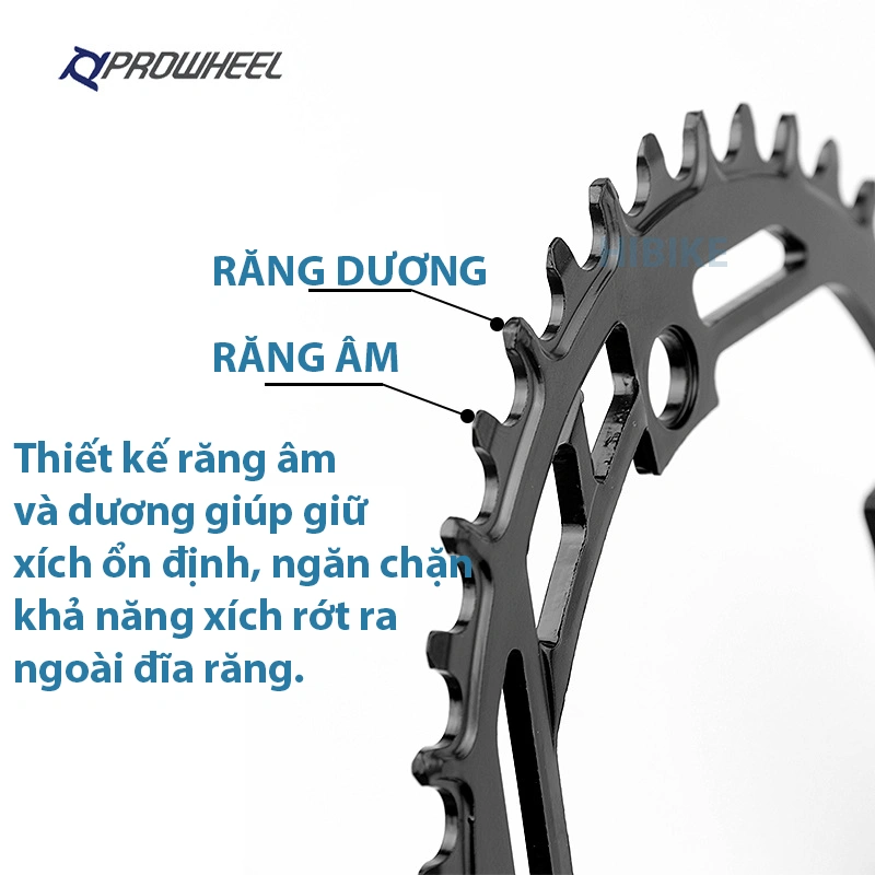 Đĩa răng xe đạp PROWHEEL BCD 104MM 1X
