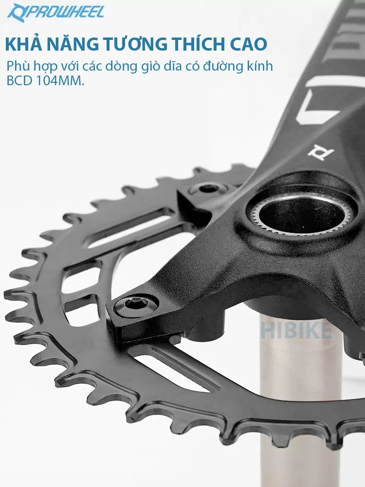 Đĩa răng xe đạp PROWHEEL BCD 104MM 1X