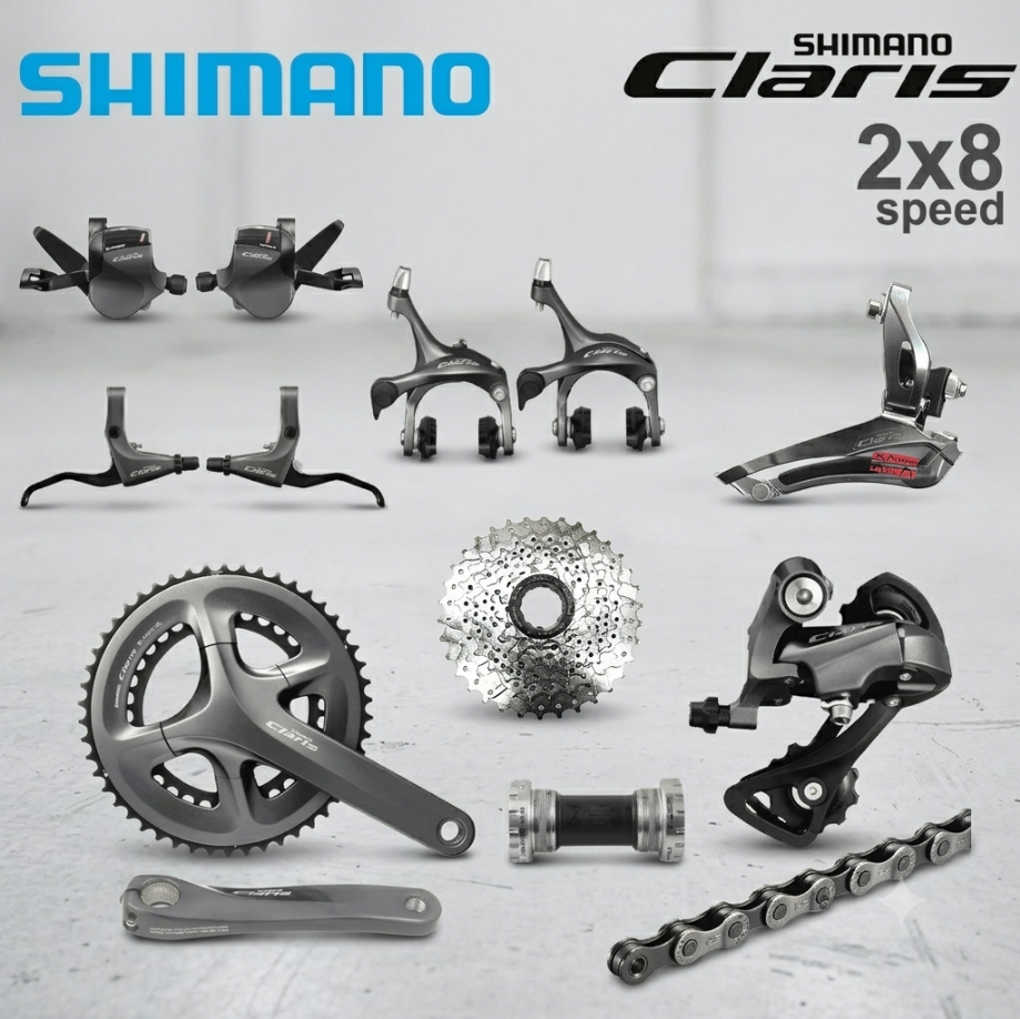 Bộ Group Shimano Claris R2000 2x8s - Tay Ngang