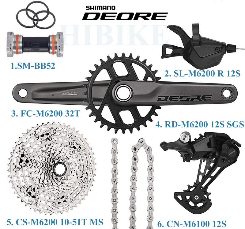 Bộ Group Xe Đạp SHIMANO DEORE M6200 12S