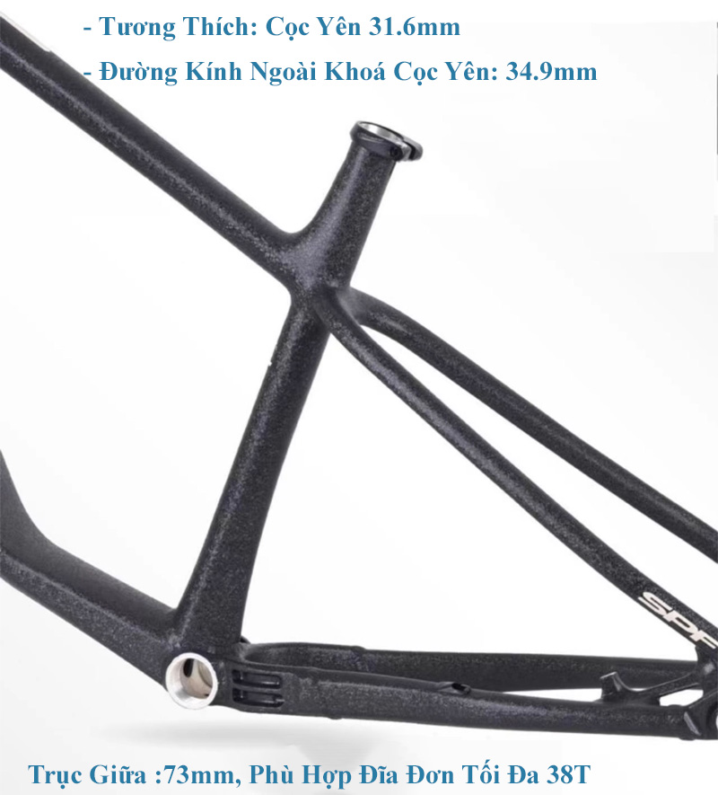 Khung Sườn Nhôm Xe Đạp Địa Hình KINESIS AM HARDTAIL TX529 BOOST UDH