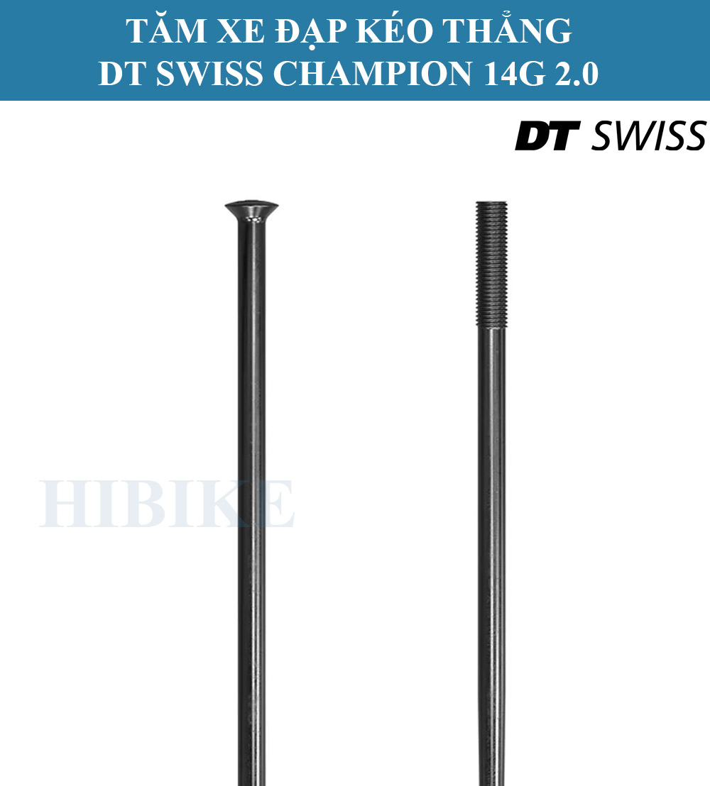 Tăm Xe Đạp Kéo Thẳng DT SWISS Champion 14G 2.0