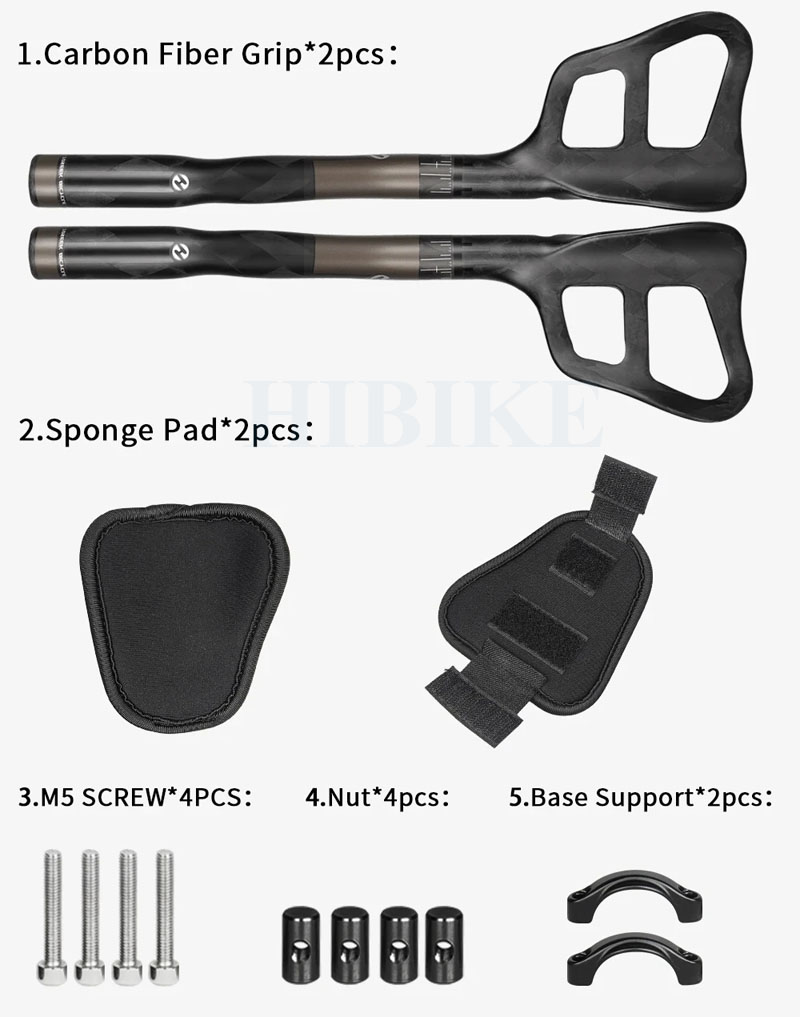 Tay càng nghỉ gắn ghi đông xe đạp chống mỏi Carbon TOSEEK