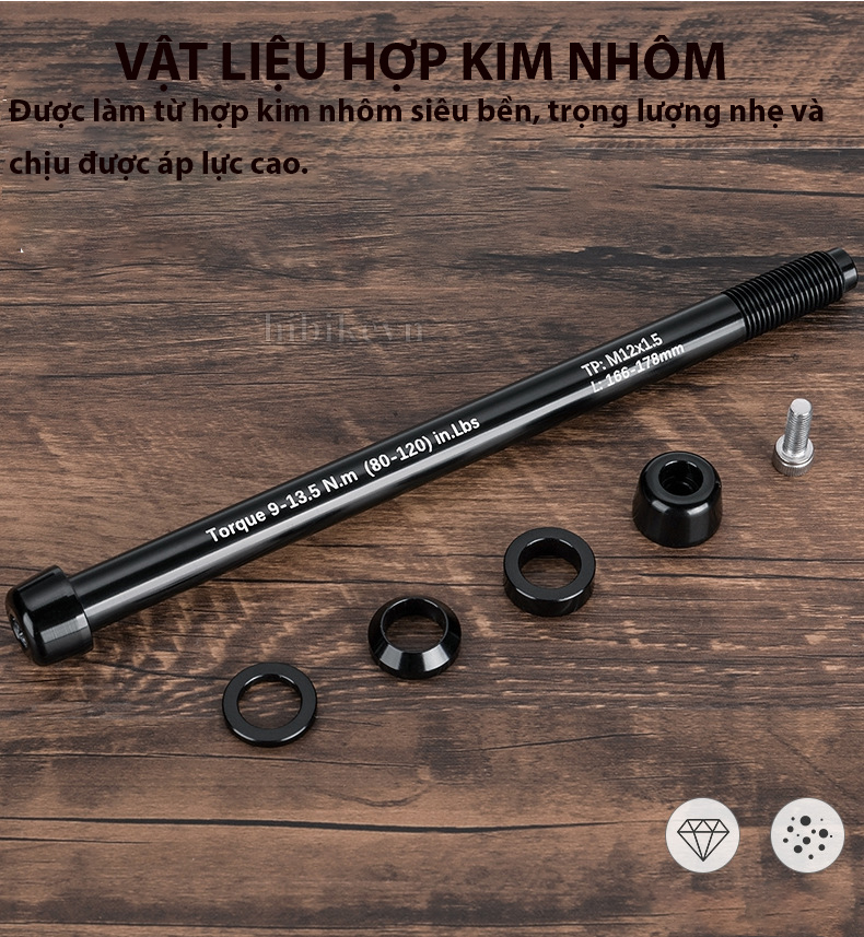 Ti trục lớn 12mm dùng chuyển đổi lắp Rulo