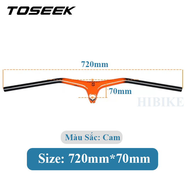 Ghi Đông Xe Đạp MTB Liền Pô Tăng CARBON TOSEEK TSL180