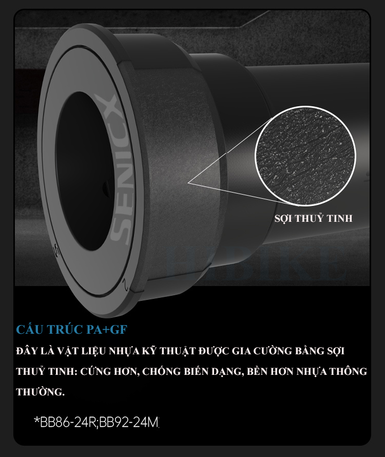 Trục Giữa BB Ép Xe Đạp SENICX CERAMIC BB86-24R