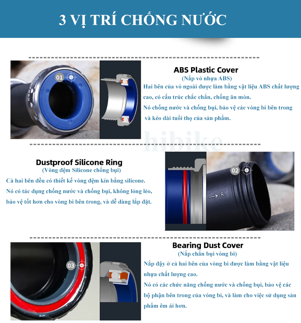 Trục Giữa BB Vặn Xe Đạp SENICX CERAMIC BSA24R