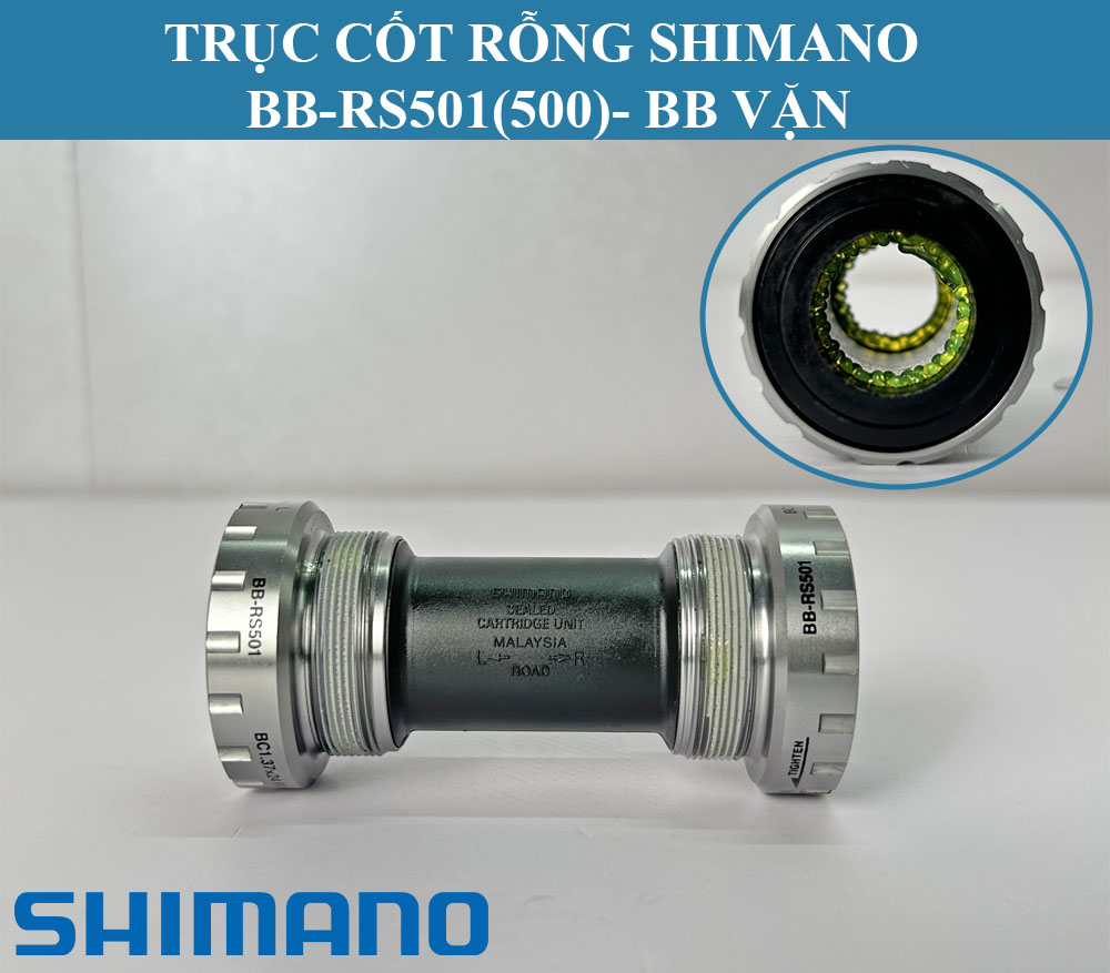 Trục Giữa Xe Đạp BB Vặn SHIMANO RS501(RS500)