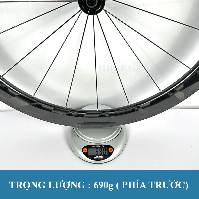 Bộ Vành Xe Đạp CARBON TORAY 50MM R180 - Phanh V