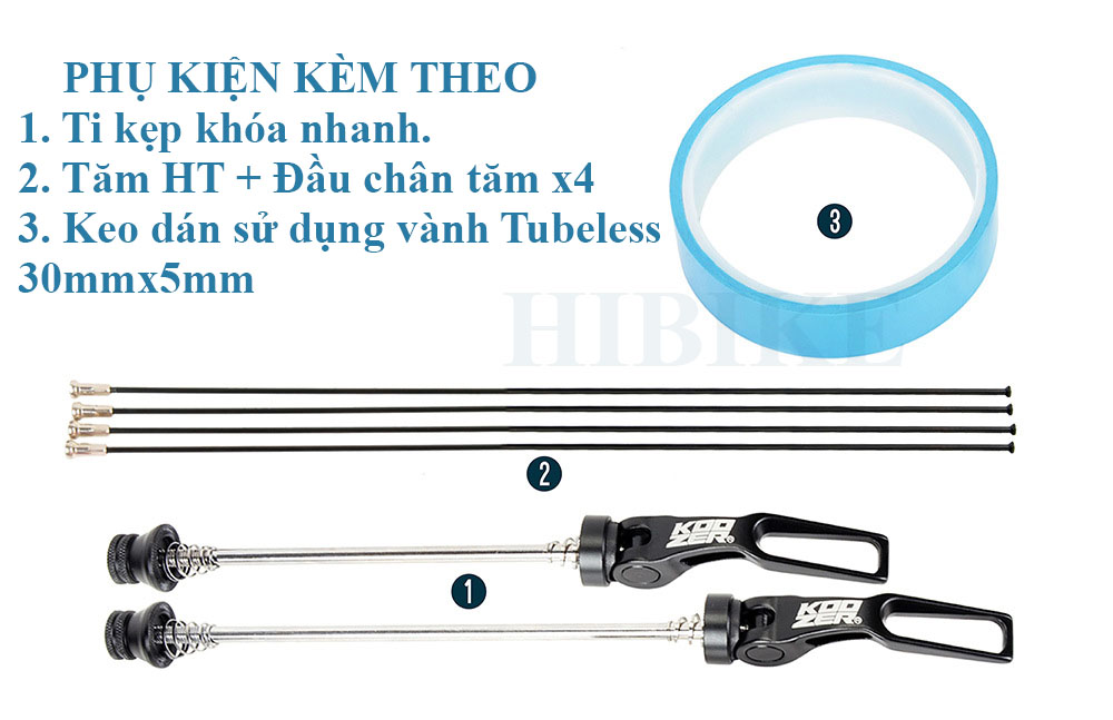 Bộ Vành Nhôm 27.5/29Inch KOOZER XR1700 - Phanh Đĩa 6 Ốc