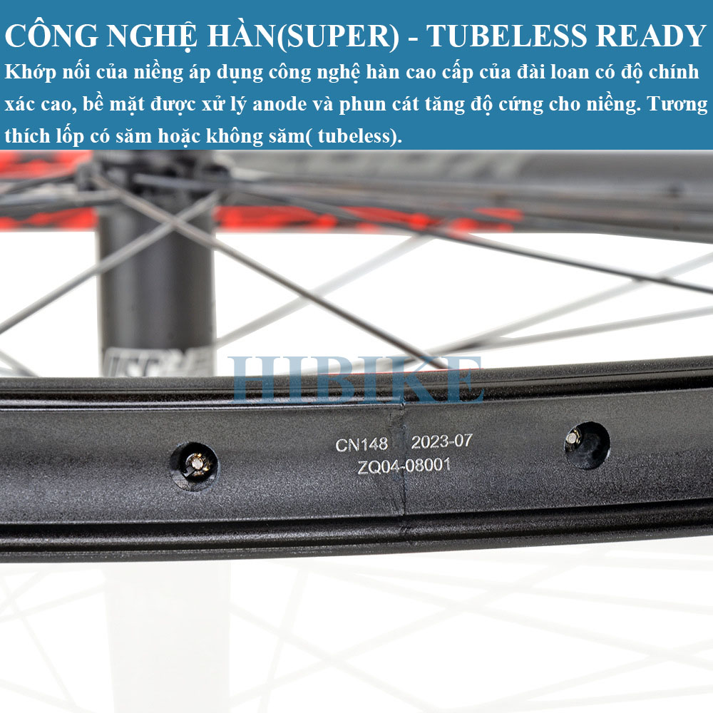 Bộ Vành Nhôm 27.5/29Inch KOOZER XR1700 - Phanh Đĩa 6 Ốc
