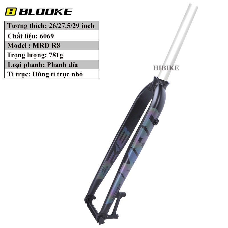 Phuộc Đơ Xe Đạp Nhôm Blooke 26/27.5 và 29 Inch - Phanh Đĩa