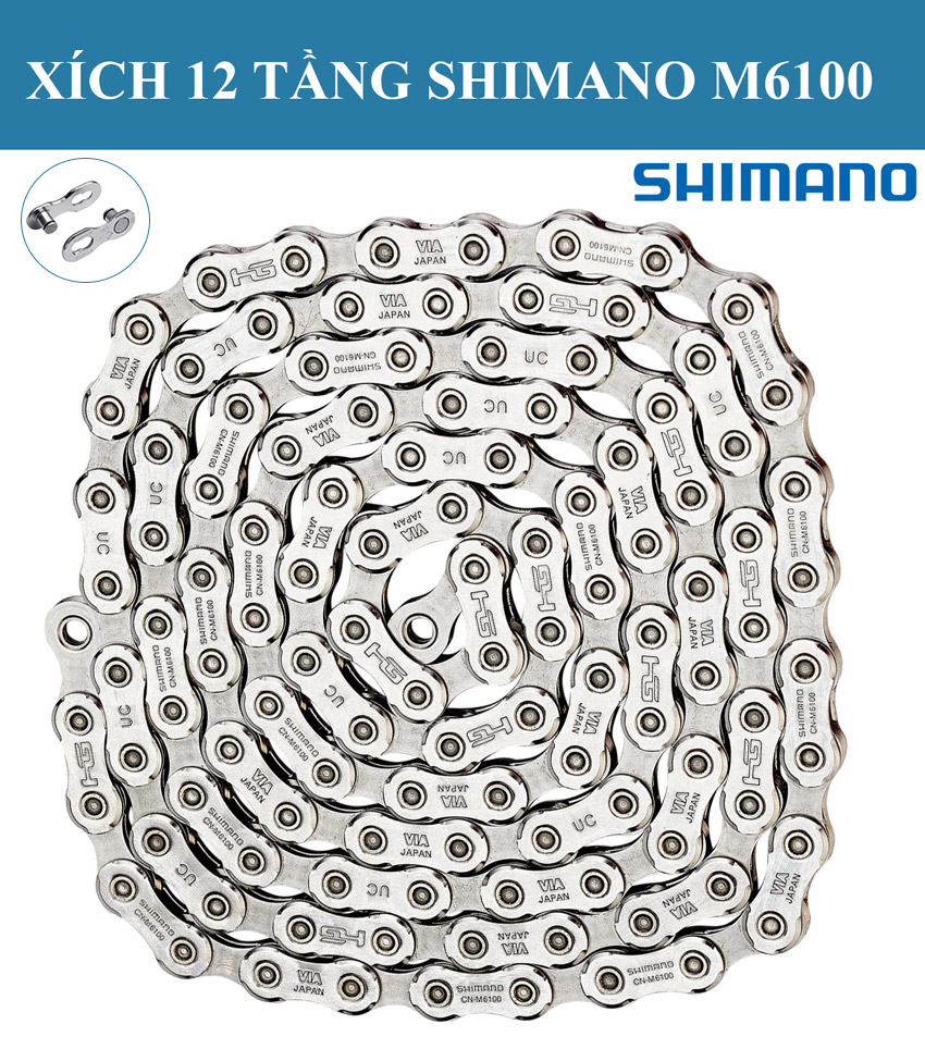 Xích Xe Đạp SHIMANO DEORE CN- M6100 12S 118L - Không Hộp