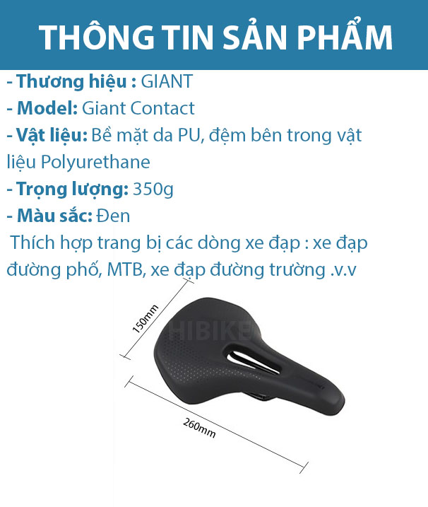 Yên Xe Đạp GIANT CONTACT