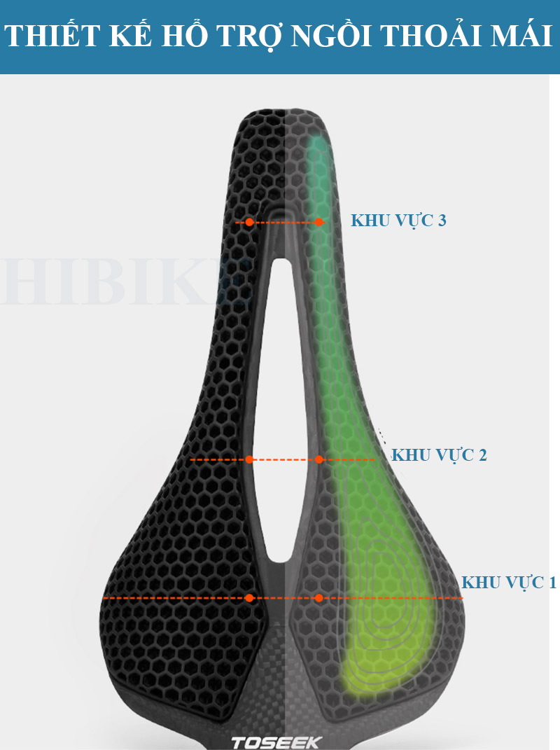 Yên Xe Đạp Carbon 3D Toseek P300