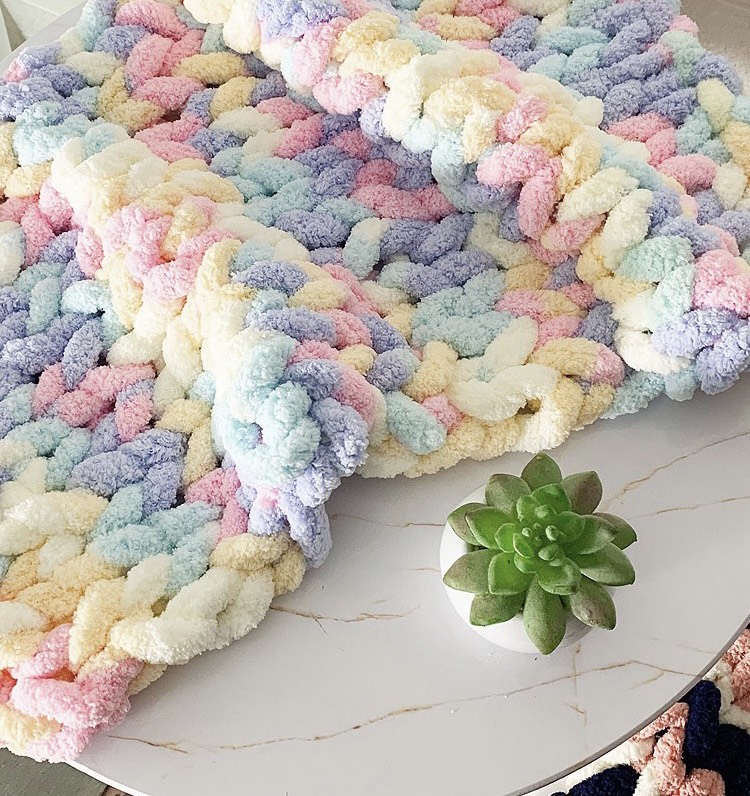 Búi 250gr Len Nhung Finger knitting 20mm