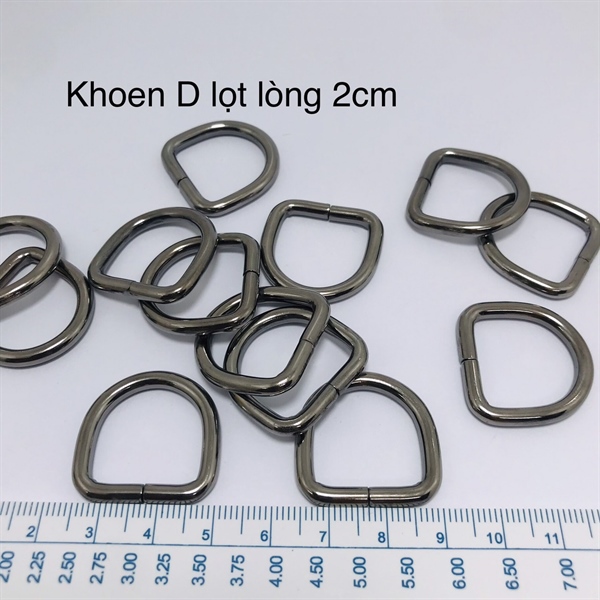 Khoen D lọt lòng 2cm màu đen