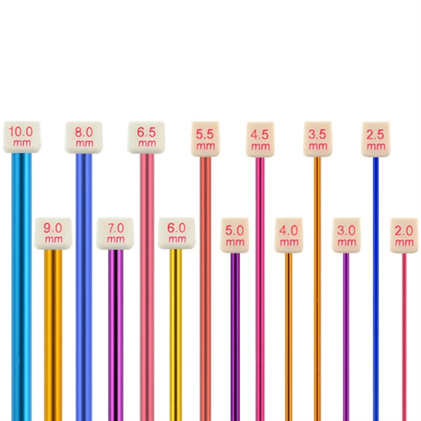 1 Đôi kim đan thẳng kim loại dài 35cm + bao đựng