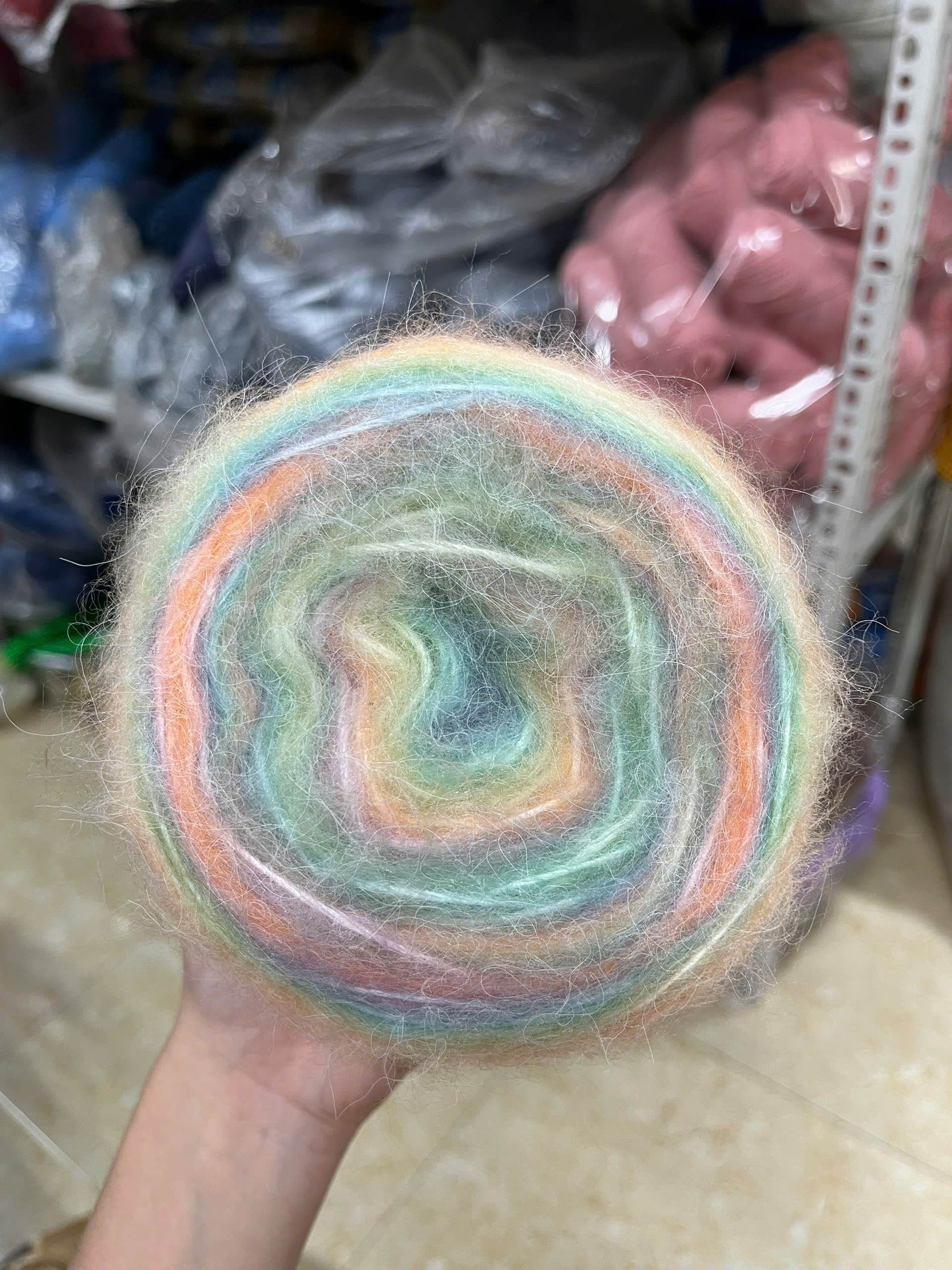 Len Cầu Vồng Mohair Sợi To