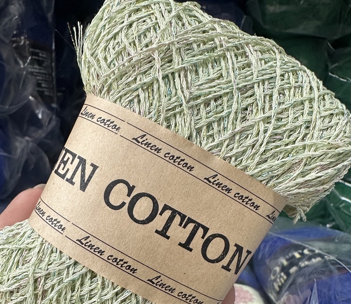 Linen cotton sợi nhũ cuộn 100gr