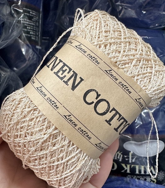 Linen cotton sợi nhũ cuộn 100gr