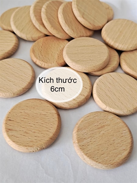 1 Tấm gỗ tròn làm đế cố định thú bông size 6cm