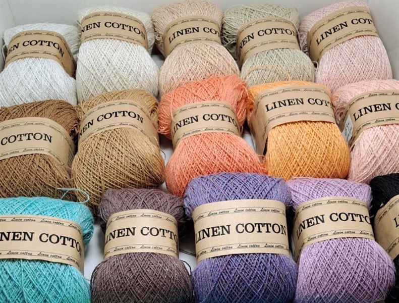 Linen cotton sợi nhũ cuộn 100gr