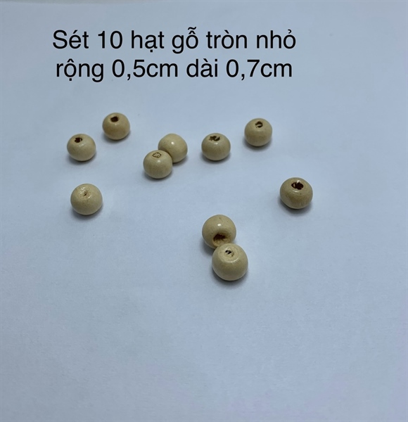sét 10 Hạt gỗ hình tròn