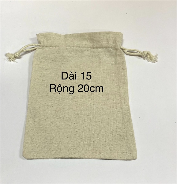 Lót túi rút vải canvas màu lúa mạch nhiều size